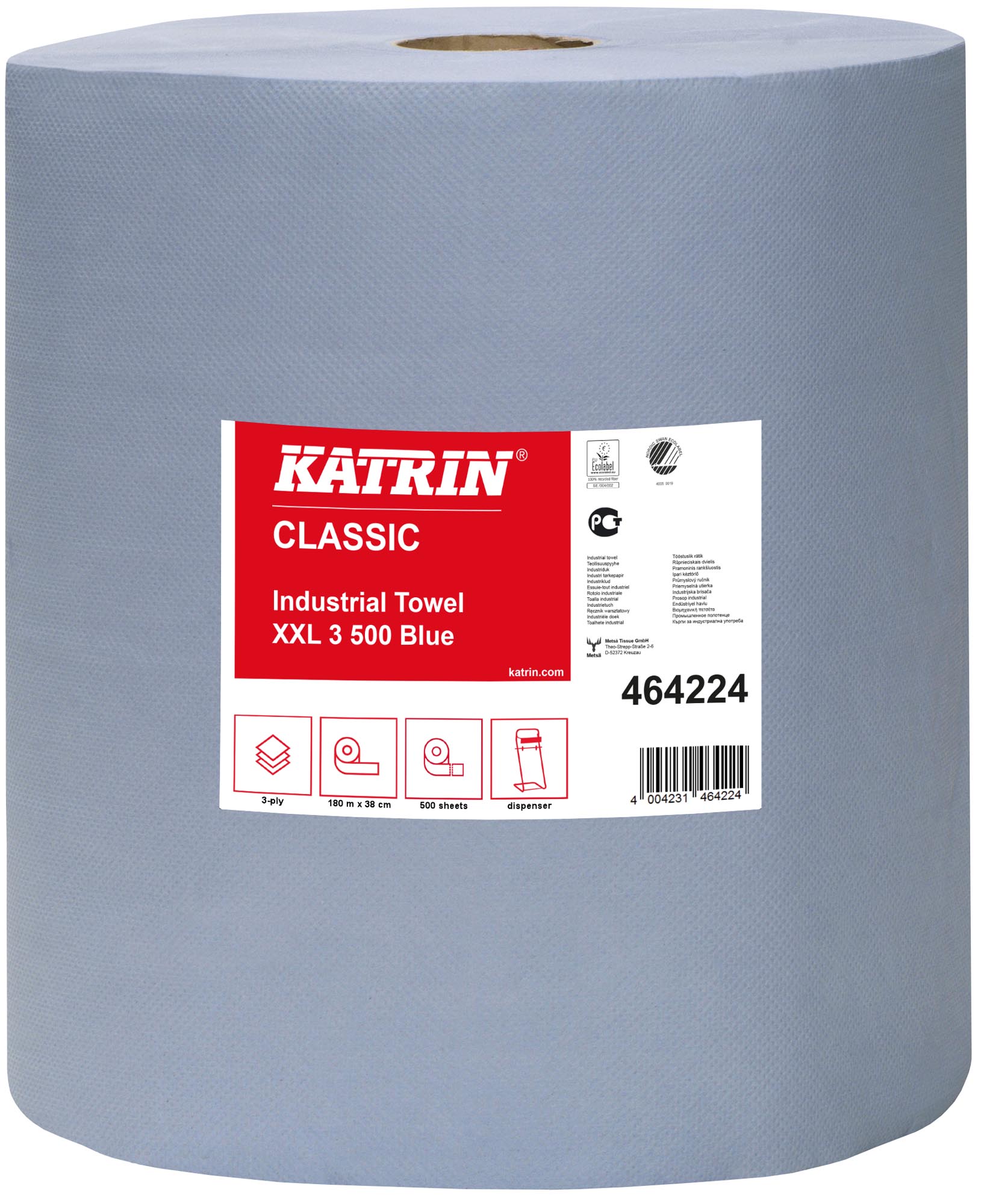 Katrin Classic Industrial Towel XXL3, Blue 500 Laminated