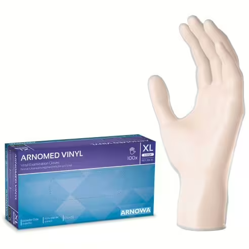 Arnomed Vinyl Handschuhe, Größe XL, 1 Karton = 10 Packungen