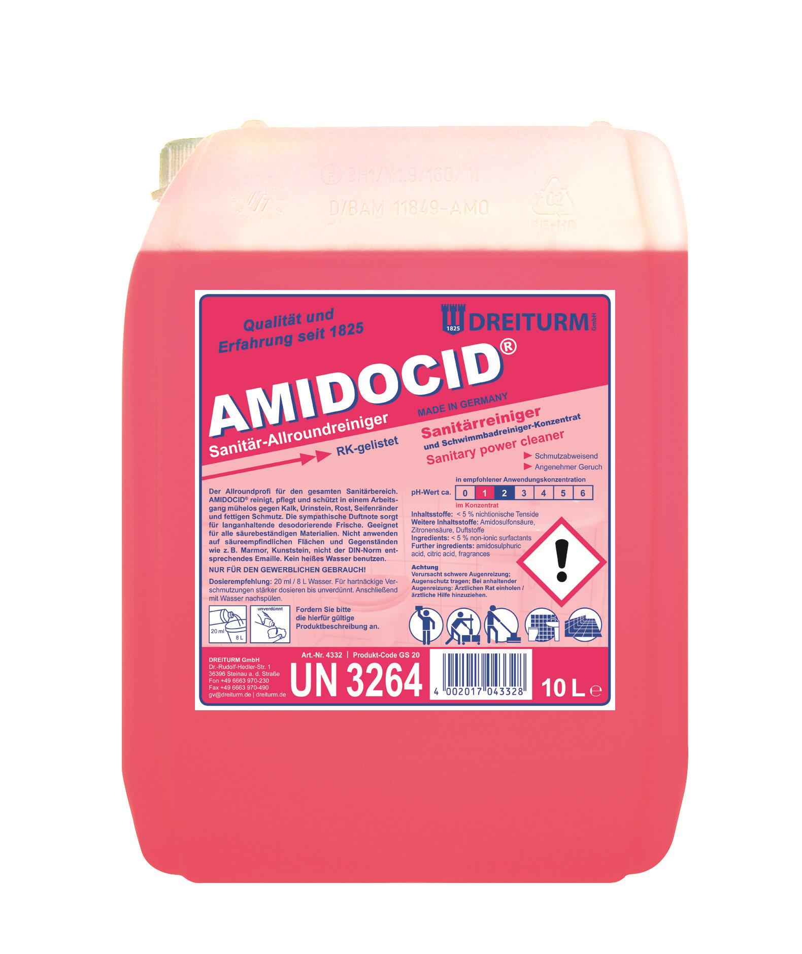 Dreiturm Amidocid® Sanitär-/Schwimmbad-Kraftreiniger-Konzentrat